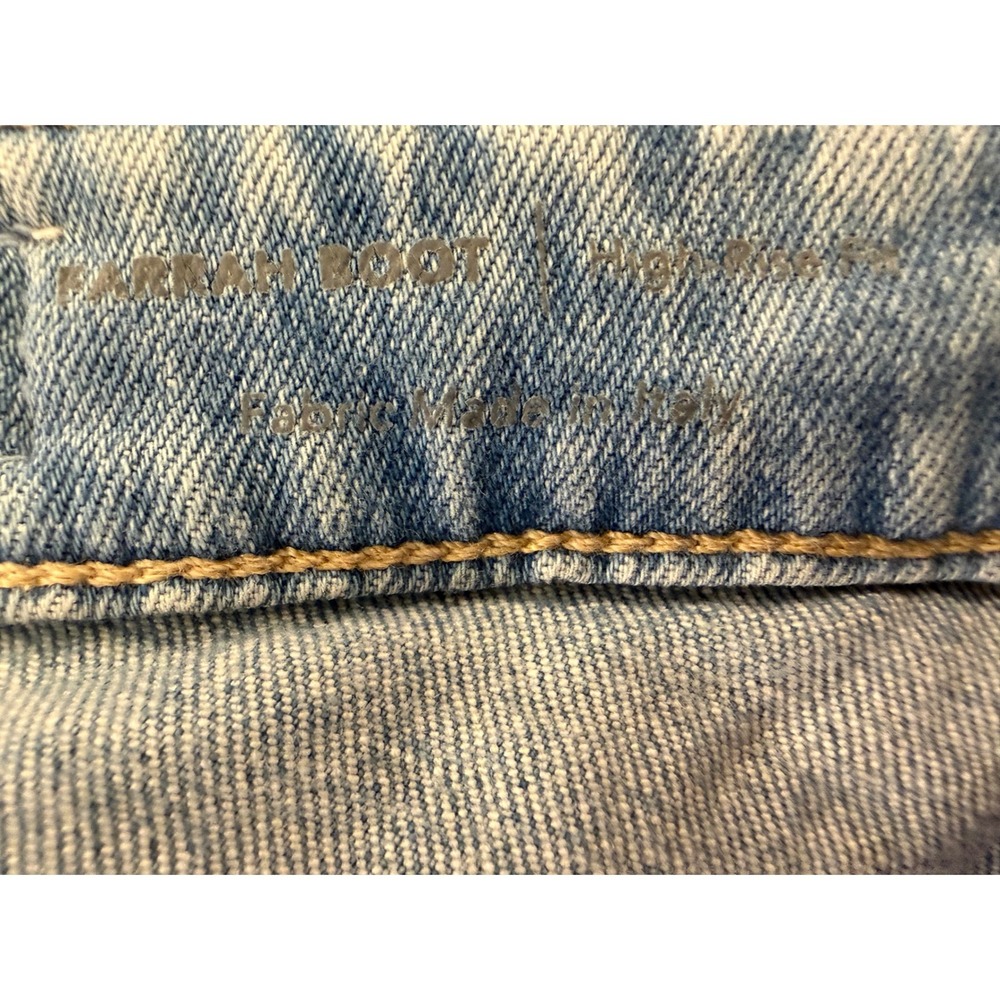 AG Adriano Goldschmied Farrah Boot High Rise Light Wash Fray Hem Jeans 28R Flare - Picture 7 of 12